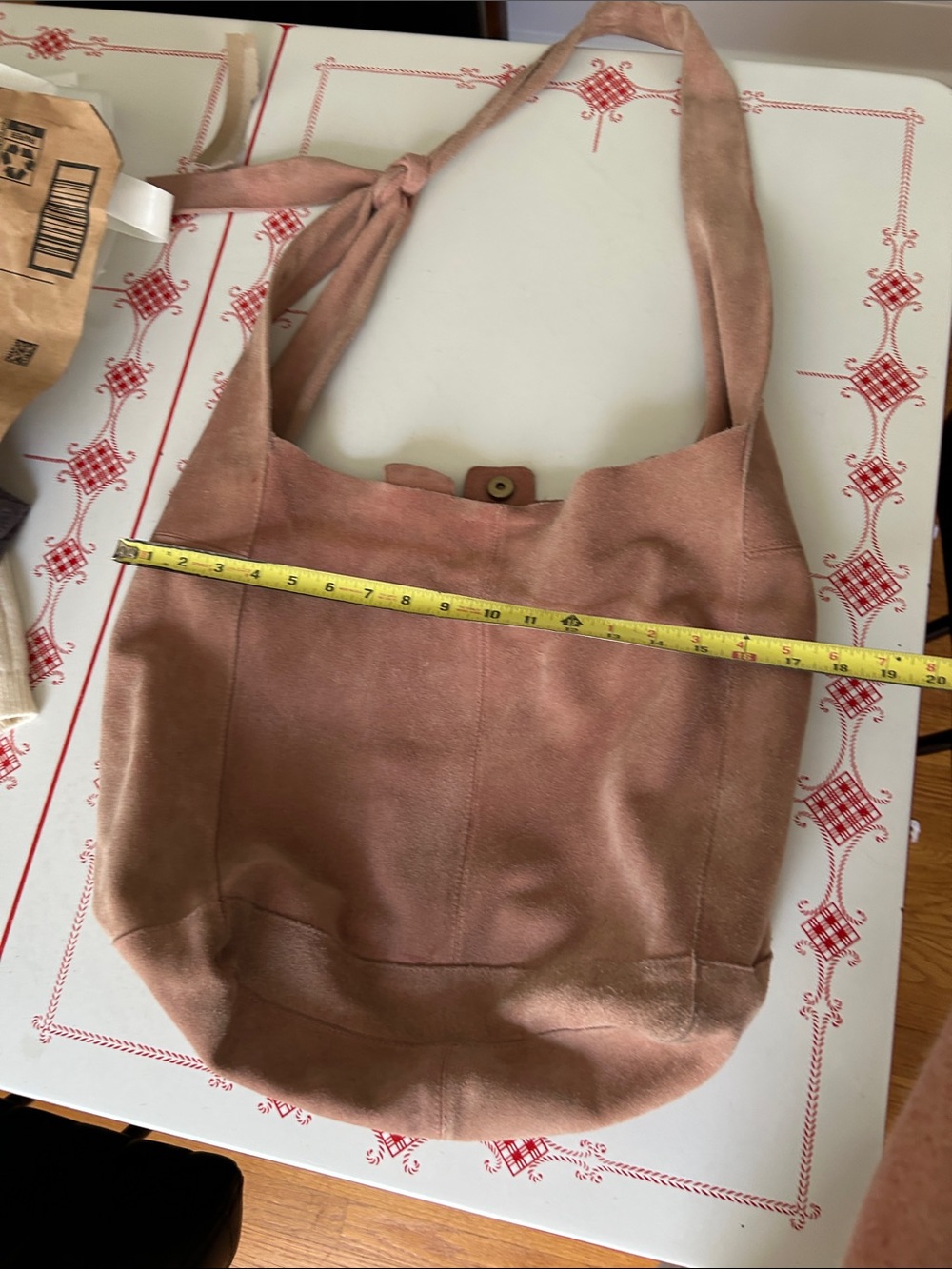 Free People Suede Shoulder Hobo Bag in Dusty Rose Brown - Picture 9 of 15